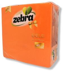  ZEBRA салфетки, Gold, Оранджеви, 33х33см, 2 пласта, 45 броя
