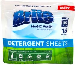  BRITE перилен препарат ленти, Magic wash, 16 пранета, Mountain fresh, Универсално пране