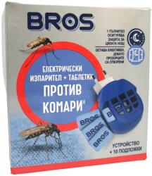 BROS електрически изпарител против комари + таблетки 10бр