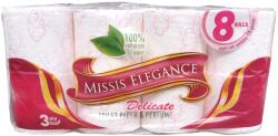  Missis elegance тоалетна хартия, Ароматизирана, 8 броя х 75гр, Розова