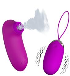 Pretty Love Stimulator 2 in 1 Orthus, 12+4 Moduri Stimulatoare, Silicon, USB, Mov Vibrator