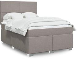 vidaXL tópszínű szövet rugós ágy matraccal 140 x 190 cm (3290480)
