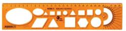 Optima Sablon vonalzó OPTIMA narancssárga 30cm (53006) - tonerpiac