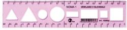 Optima Sablon vonalzó OPTIMA pink 20cm (53051) - tonerpiac
