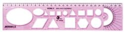Optima Sablon vonalzó OPTIMA pink 30cm (53048) - tonerpiac