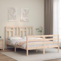 vidaXL tömör fa ágykeret fejtámlával 140 x 200 cm (3194961)