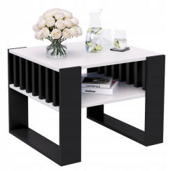  DEER kocka dohányzóasztal 55x55 - fekete/fehér (10000094561)