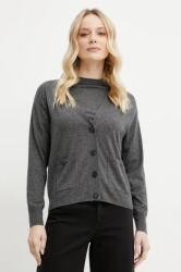 Weekend Max Mara gyapjú kardigán szürke, női, könnyű, 2515381011600 - szürke L