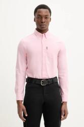 Superdry pamut ing férfi, legombolt galléros, rózsaszín, regular, M4010991A-D9O - rózsaszín XL