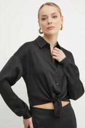 GUESS ing JUN női, galléros, fekete, relaxed, W5GH0I WH9C2 - fekete S
