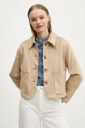 Abercrombie & Fitch rövid kabát bézs, átmeneti, oversize, KI144-5055 - bézs M
