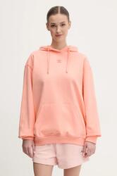 Adidas pamut melegítőfelső Essential narancssárga, női, sima, kapucnis, JJ3499 - narancssárga S