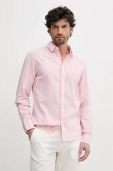 Pepe Jeans len ing ARNAU férfi, galléros, rózsaszín, regular, PM308844 - rózsaszín S