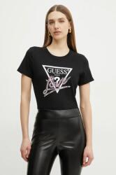 Guess pamut póló női, fekete, W5GI05 I3Z14 - fekete L