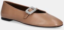 Giuseppe Zanotti bőr balerina cipő Amanda barna, E560012.002 - barna Női 41