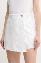 Pepe Jeans farmer szoknya és nadrág REGULAR SKORT HW fehér, sima, magas derekú, PL801187TC0 - fehér 24