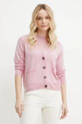 Weekend Max Mara gyapjú kardigán rózsaszín, női, könnyű, 2515381011600 - rózsaszín S