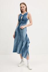 Desigual ruha TALLIN türkiz, midi, testhezálló, 25SWVF10 - türkiz XS