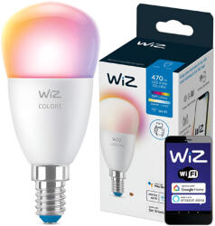 Philips LED izzó E14 P45 4, 9W = 40W 2200-6500K + RGB SMART WiFi WiZ (PHWIZ0480)