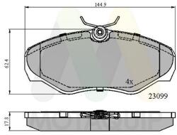 MOTAQUIP Set placute frana MOTAQUIP LVXL1122 (LVXL1122)