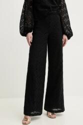Twinset pamut nadrág női, fekete, magas derekú trapéz, 251TP2409 - fekete 36