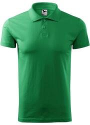 MALFINI Férfi puha galléros póló Single J. - Középzöld | 2XL (2021617)
