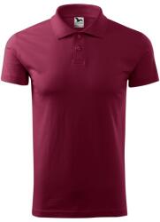 MALFINI Férfi puha galléros póló Single J. - Garnet | XL (2028616)