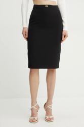 Elisabetta Franchi szoknya fekete, midi, ceruza fazonú, GO09951E2 - fekete 36