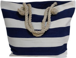  Strandtáska fehér-kék csíkos (STB6098)