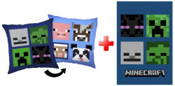  Minecraft díszpárna és takaró szett kék (JJJ0060) - topjatekbolt