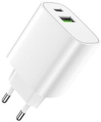 Forever Gyorstöltő a hálózathoz Forever USB QC 3.0 és USB-C QC PD 20W LS-04 fehér GSM113213