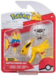 Pokémon 3 db-os figura csomag - Wooloo, Carvanha, Jolteon - delfinbuvar