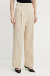 BOSS Orange nadrág vászonkeverékből - bézs 38