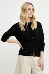 Weekend Max Mara gyapjú kardigán fekete, női, könnyű, 2515381011600 - fekete XL