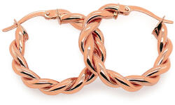 Heratis Forever Fényes csavart karika fülbevaló rosé aranyból 2 cm, 14K IZ28873R