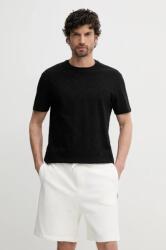 Giorgio Armani pamut póló fekete, férfi, mintás, XM000478 AF10337 - fekete XL