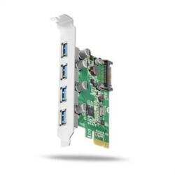 AXAGON PCI express card AXAGON PCEU-430V, PCIe adapter 4x USB3.0, UASP