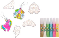  Csináld magad - hercegnős kristály függődísz, 18 db