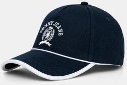 Tommy Jeans pamut baseball sapka sötétkék, nyomott mintás, AW0AW17315 - sötétkék Univerzális méret