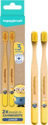 happybrush Bambusz kézi gyermek fogkefe - Minyonok - 2 darab