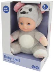  Zenélő, világító altató egér baba, 25 cm - vegyesbolt