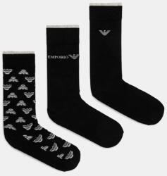 Emporio Armani Underwear zokni 3 pár fekete, férfi, EM000554 AF13202 - fekete Univerzális méret