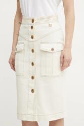 Marciano Guess szoknya NAOMI bézs, midi, ceruza fazonú, 5GGD08 7297A - bézs 38