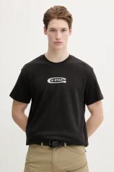 G-Star pamut póló fekete, férfi, nyomott mintás, D25967-C812 - fekete XL