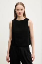 Abercrombie & Fitch vászon felső fekete, sima, KI140-5556 - fekete L