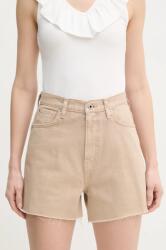 Pepe Jeans farmer rövidnadrág A-LINE SHORT UHW RACHEL női, bézs, sima, magas derekú, PL801112YH9 - bézs 29