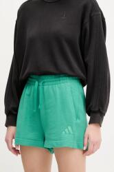 adidas pamut rövidnadrág ALL SZN női, zöld, sima, magas derekú, JD4731 - zöld XL