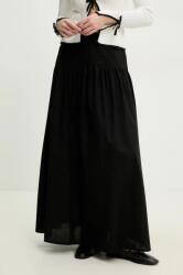 Answear Lab pamut szoknya fekete, maxi, harang alakú - fekete S - answear - 13 990 Ft
