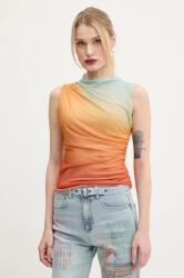 Desigual felső SAHARA narancssárga, női, mintás, 25SWTK98 - narancssárga M