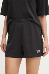 Reebok Classic rövidnadrág női, fekete, sima, magas derekú, 100221535 - fekete L